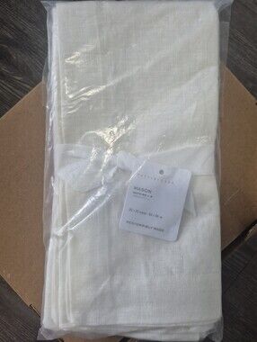 Pottery Barn Mason Cream Linen Napkin Set
